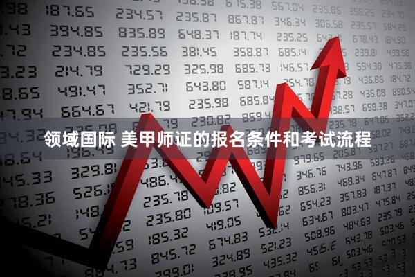 领域国际 美甲师证的报名条件和考试流程